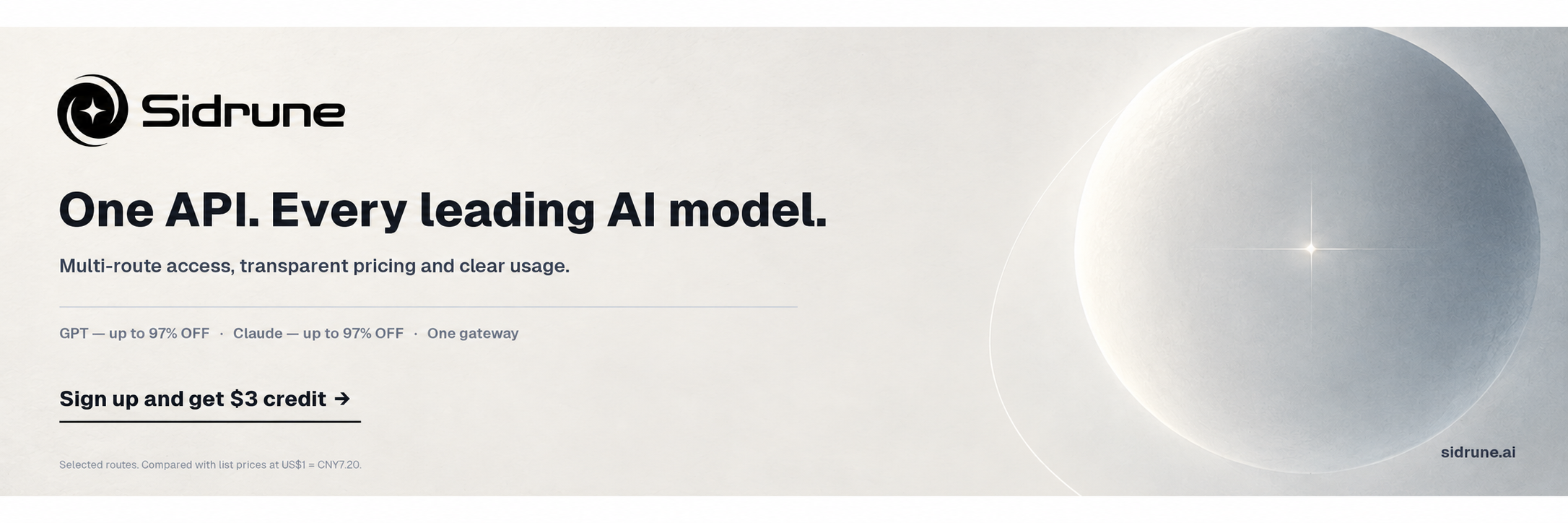 Sidrune AI: one API for GPT, Claude and other leading AI models